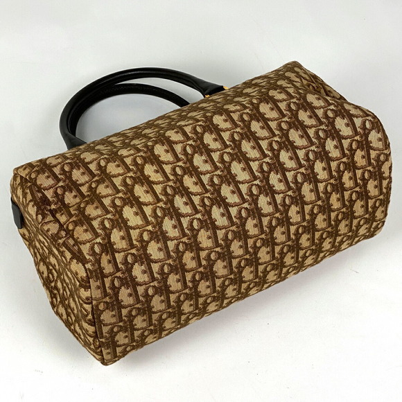 Dior Beige Handbag Pattern Mini Christian Canvas  Brown Trotter - Picture 1 of 6